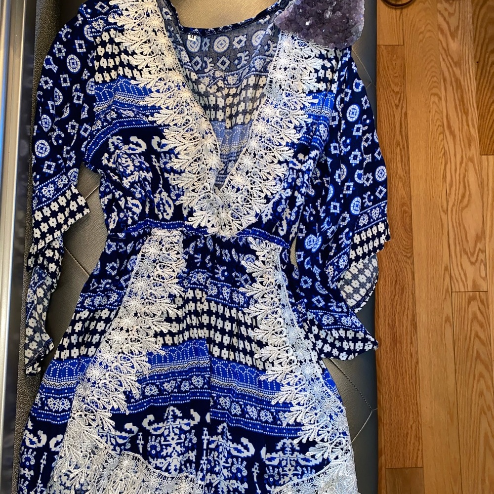 Blue and white romper 💎💰